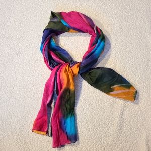 Multicolor Tie-Dye Scarf